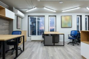 Coworking Space With Open Seating And Communal Areas