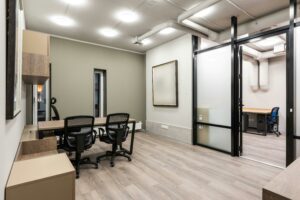 Dedicated Desk Setup In A Modern Shared Office Space.