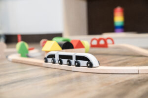 Train Set And Tracks For Imaginative Play