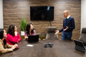 One-On-One Conversation In A Coworking Community